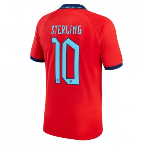 Pánský Fotbalový dres Anglie Raheem Sterling #10 MS 2022 Venkovní Krátký Rukáv